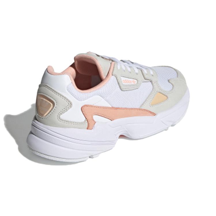 adidas Womens Falcon 'Glow Pink' (women's sizes) Cloud White / Halo Amber / Glow Pink Casual Shoes GV7366