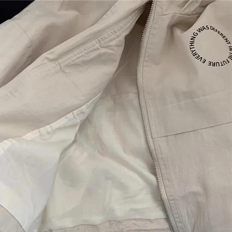 Детская ветровка с капюшоном и буквами для мальчиков и девочек, красивое пальто для весны и осени