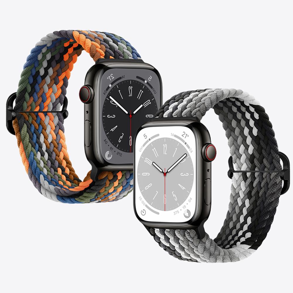 Нейлоновый ремешок для Apple Watch band 44 мм 45 мм 49 мм 42 мм 40 мм 41 мм 44 мм Эластичный плетеный браслет Solo correa Series 9 8 7 6 5 4 SE Ultra
