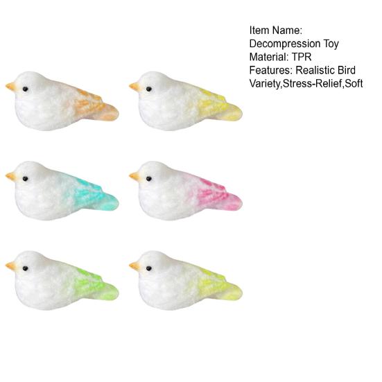 Игрушки-сжиматели для птиц, реалистичные сенсорные игрушки для снятия стресса с животных, мягкие игрушки-фиджеты, игрушка для снятия стресса для взрослых и детей