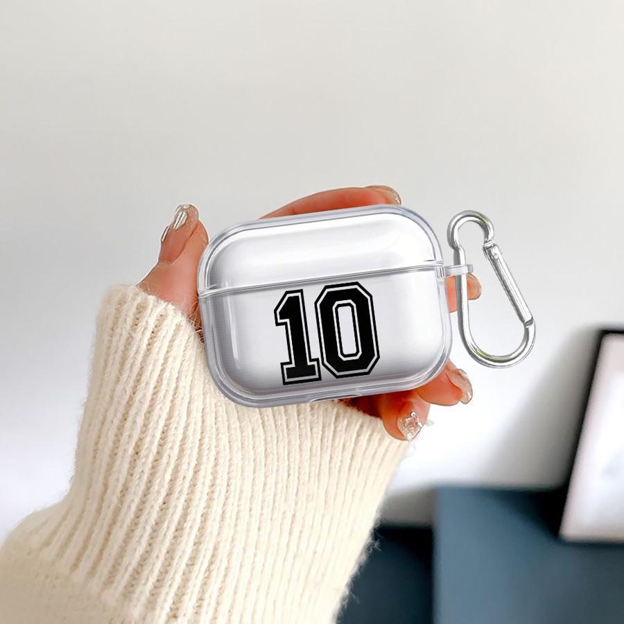 Счастливые номера 10 7 Прозрачные Чехлы для Наушников Чехол Для Airpods 4 Pro3 2 Pro 1 Pro2 3