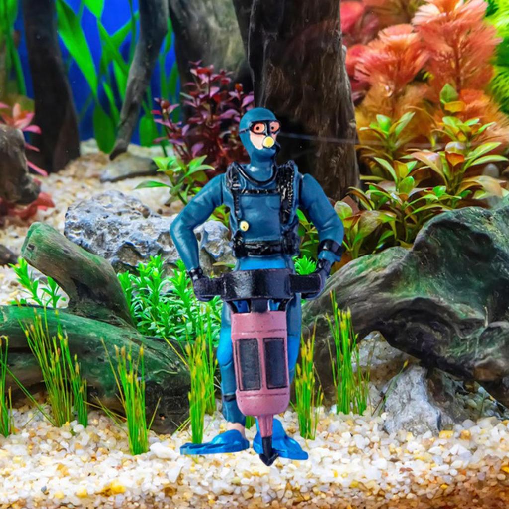 Diver Figure Tank Decorations, Creative Simulation Cute Figurine, Mini Aquarium