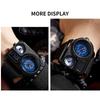 Oulm Large Dial Quartz Watch Leather Sports Casual Men's Watch Gold Men's Watch Fashion Cool Watch