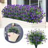 20 Artificial Flowers For Outdoor Home Decoration, UV Resistant Artificial Plastic Green Shrubs For Hanging Garden Porch Window Frame Decoration,