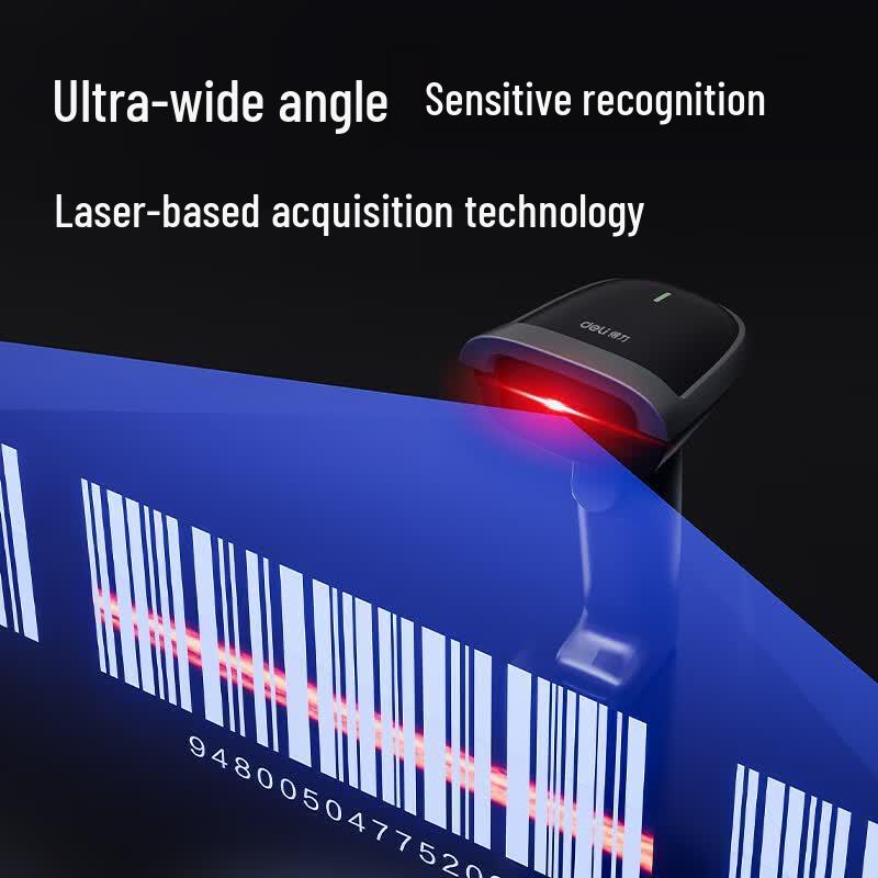 Deli 14951W Wireless 1D Barcode Scanner