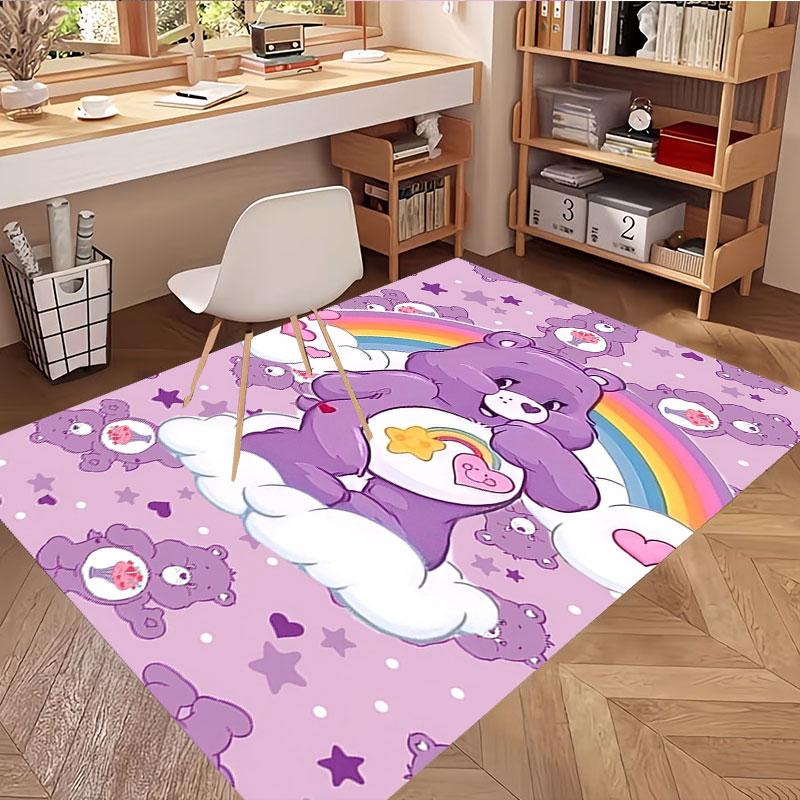 Care Bears Print Rug, Washable Floor Carpet, For Entryway Dorm Laundry Room Office Study, Home Decor Birthday Christmas Gift