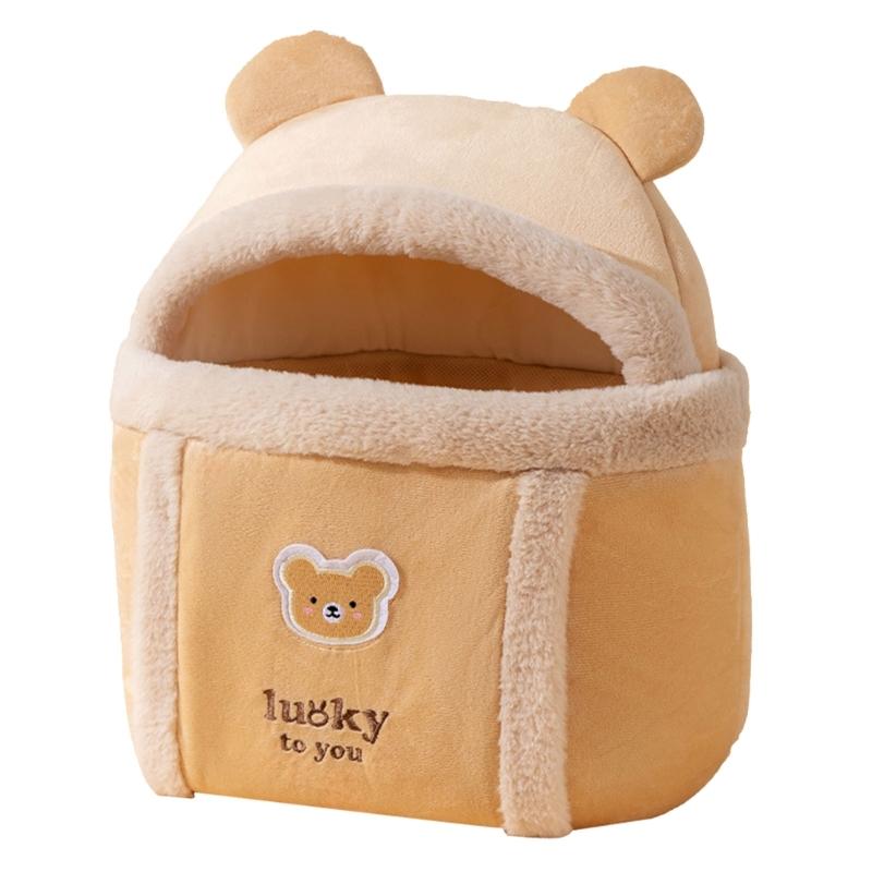 Плюшевый рюкзак для маленьких кошек собак переноска сумка портативный для улицы путешествий зима котенок теплый для прогулок