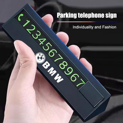 Автомобильная временная парковочная табличка с номером телефона Автомобильный телефон для E46 E66 E65 F13 F06 X2 X3 X5 X4 G08 G16 G15 G14 G12 G11 F13 F36 G42 G30