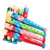 Colorful Wooden Trumpet Buglet Hooter Bugle Toy Musical Instrument for Children Baby Learning Education Toys Kids