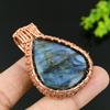 Labradorite Handmade Copper Wire Wrap Jewelry Pendant 2.29 Q2P84