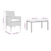 Outdoor Dining Sets 5 Piece Garden Dining Set Poly Rattan And Tempered Glass Grey