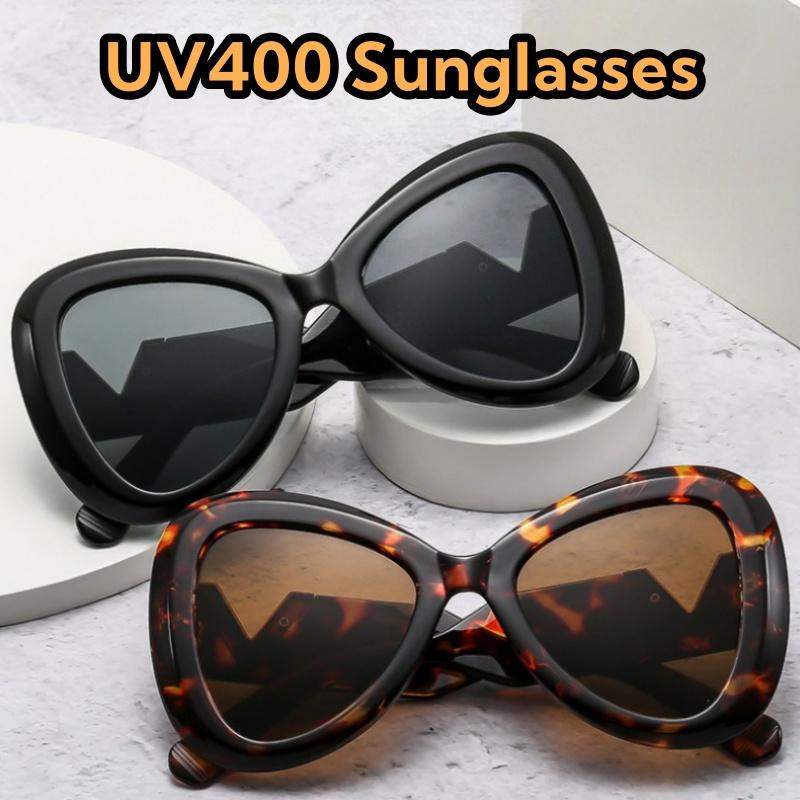 Модные Солнцезащитные Очки Кошачий Глаз Защита UV400 Большая Рамка для Женщин Уличные Спортивные Вечеринки Уличная Фотография
