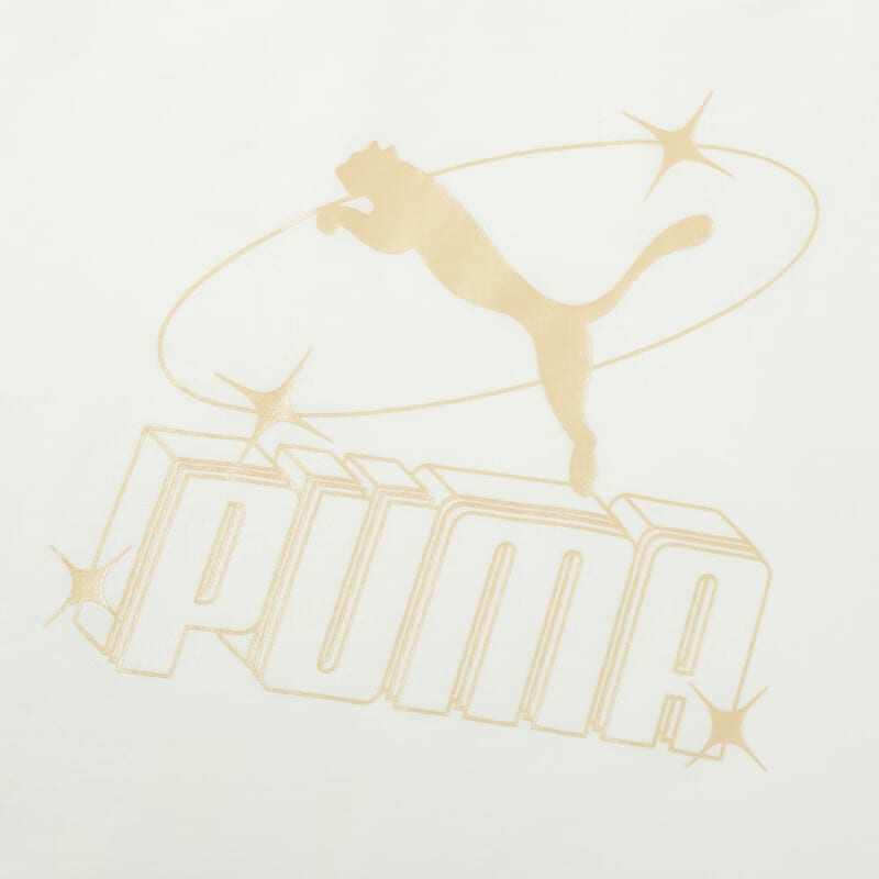 PUMA T Shirts Unisex White Crew Neck Moderate Straight Fit 682344-65