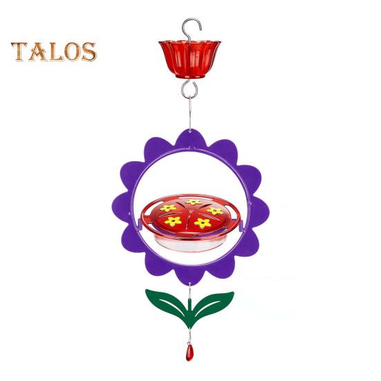 Кормушка для колибри, подвесная, наружная, цветочный дизайн, кормушка для диких птиц, нектар, ров для муравьев, для декора патио на заднем дворе