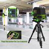 3D 12 Lines Multi-functiona Professional Green Laser Level with Remote Control and Rechargeable Battery