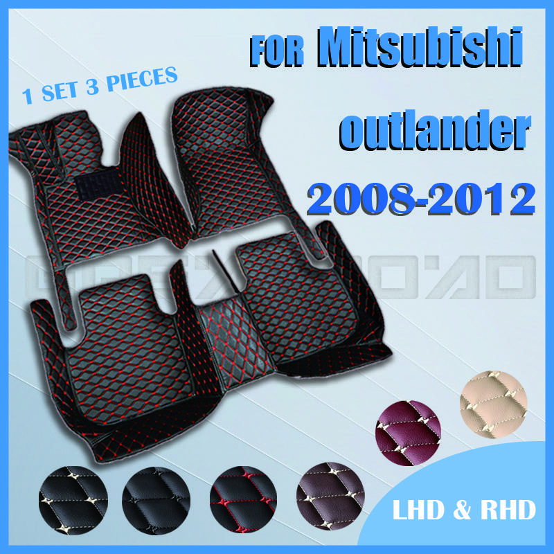 Car Floor Mats for Mitsubishi Outlander (FIVE SEAT) 2008 2009 2010 2011 2012 Custom Auto Foot Pads