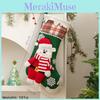Christmas Gift Socks Set With Elk Santa Claus Decoration For Tree Hanging