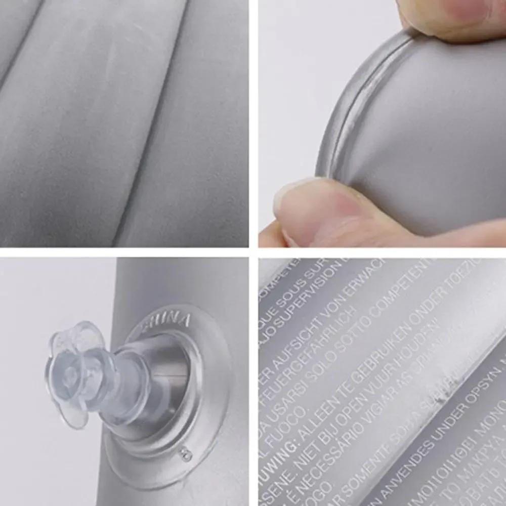 1 шт. Флокированная надувная подушка Nap Портативная воздушная подушка Подушки складные квадратные надувные подушки Бизнес Офис Подушка для путешествий