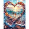 5d DIY Diamond Painting Cross Stitch Sea Shell Flower Scenery Diamond Embroidery Mosaic Full Round Drill Home Decor