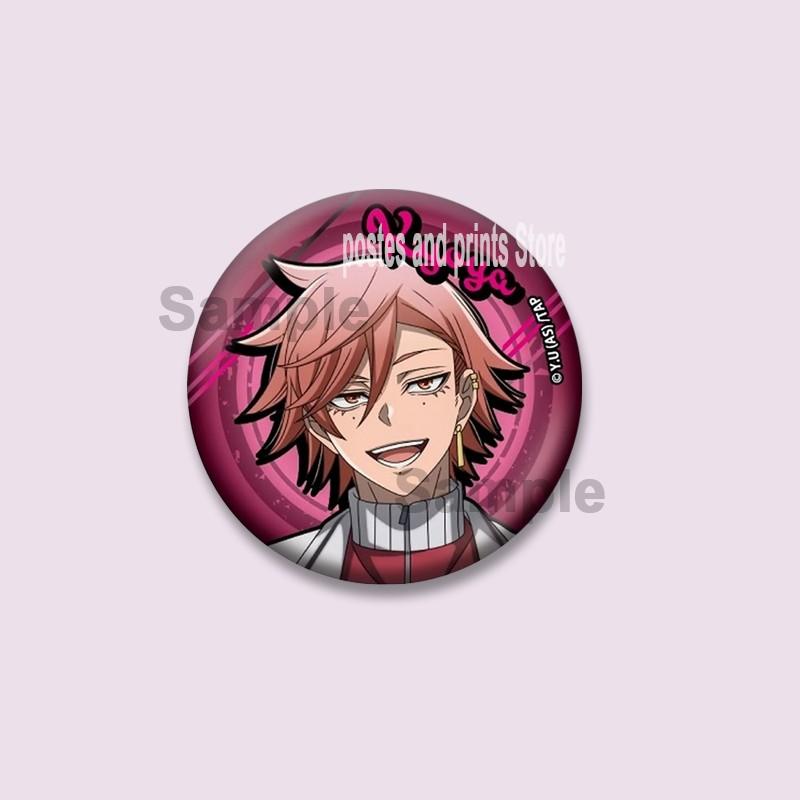 Jin Kougasaki Shiki Ichinose Naito Cartoon Brooches Manga Tougen Anki Badges Snap-in Anime Pins Bag Collar Jewelry Accessories