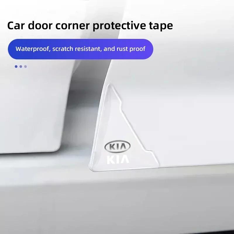 4Pcs Car Door Bumper Sticker Dash-proof Buffer Adhesive For KIA EV6 Sorento Niro Stinger Ceed Carnival K5 K9 Soul Carens VQ Cade ulsap11