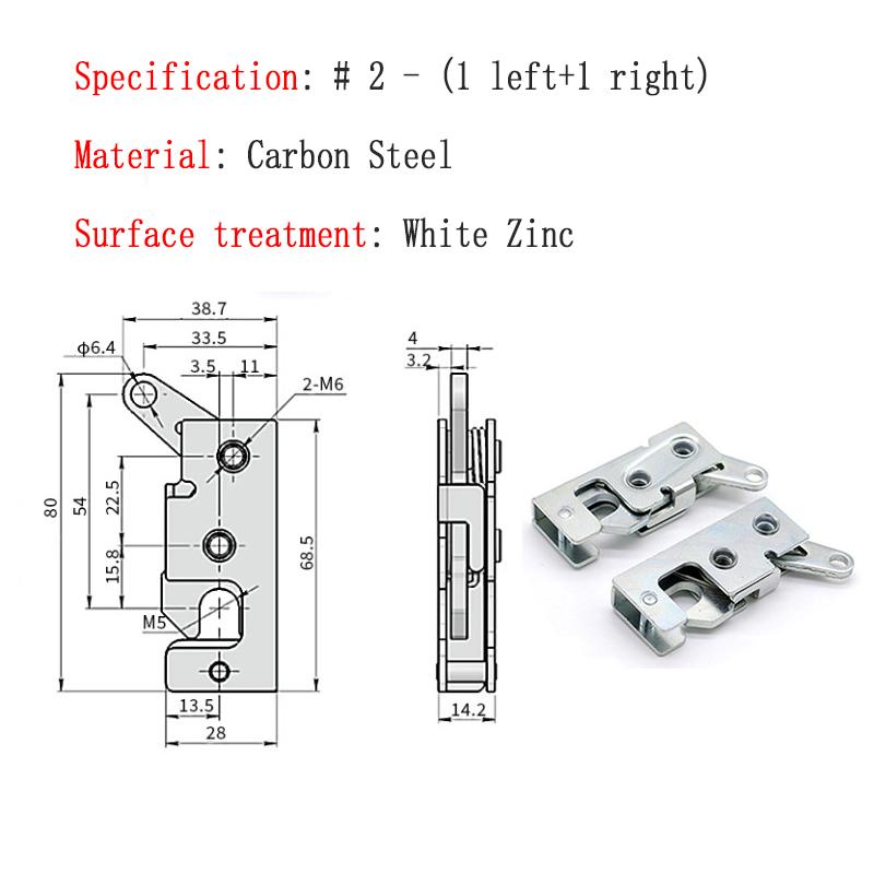 1PCS Drive Lock Car Door Self-locking Door Latch Rotating RV Trailer Concealed Door Latch Lock Medical Ambulance Ship Accessorie