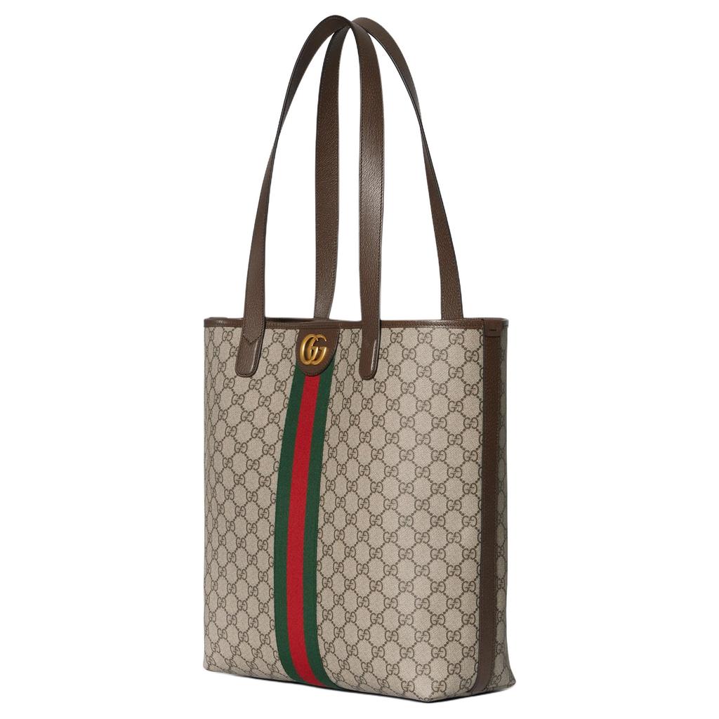 Gucci Сумка-тоут из ткани с покрытием Monogram Ophidia Мужские сумки-тоут Бежевый Коричневый 834465-FAEOI-9746