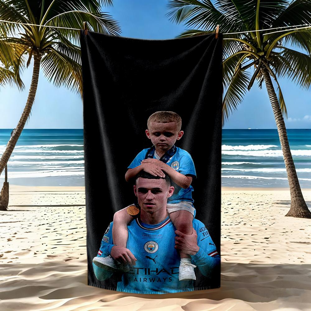Manchester City Beach Towel Soft Durable Quickdry Comfortable Lightweight Suitable For Sports Travel Swimming Yoga Bathroom Beach And Pool