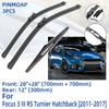 3PCS For Ford Focus 3 III RS Turnier Hatchback 2011-2017 28" 28" 12" Front Rear Wiper Blades Windshield Windscreen Window Cutter Accessories 2016 2017