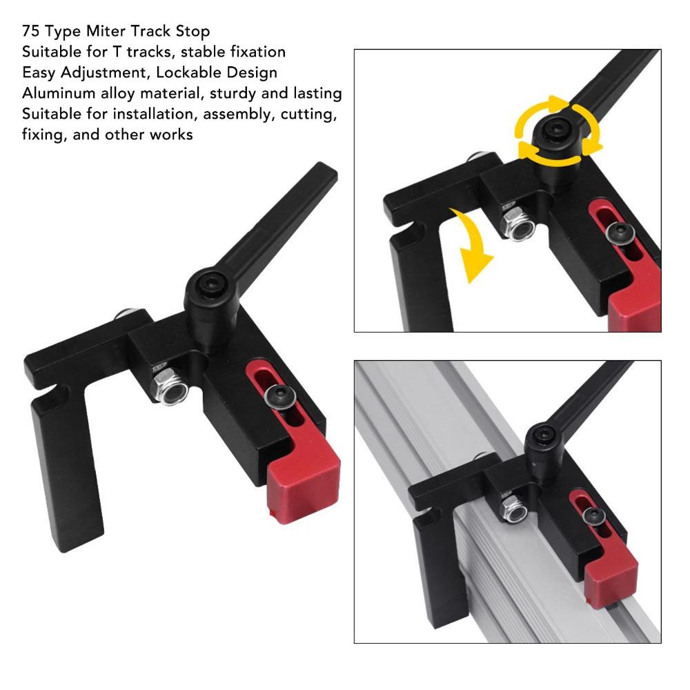 Sliding Connector T Track Flip Stop Aluminum Alloy Workbench T-Slot Stop Workshop Projects
