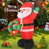 5.91FT LED Light Inflatable Santa Claus Wreath Toy Xmas Yard Party Decoration Home Ornament Supplie Christmas Holiday Gift