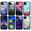 Черный ТПУ чехол для iPhone 5 5s se 2020 6 6s 7 8 plus x 10 XR XS 11 12 mini pro MAX задняя крышка Зимний пейзаж со снежными горами