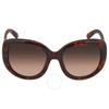 Коричневые овальные женские солнцезащитные очки Sf727s 214 53