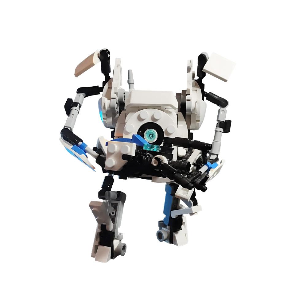 MOC Популярные Игры Portal 2 Робот Строительные Блоки Модель Высокотехнологичный ATLAS И P-Body Робот Кирпичики Сборка Игрушки Детские Подарки на День Рождения