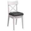 Seat Cushions 4 pcs Dark Grey 40 x 40 cm Cord Fabric