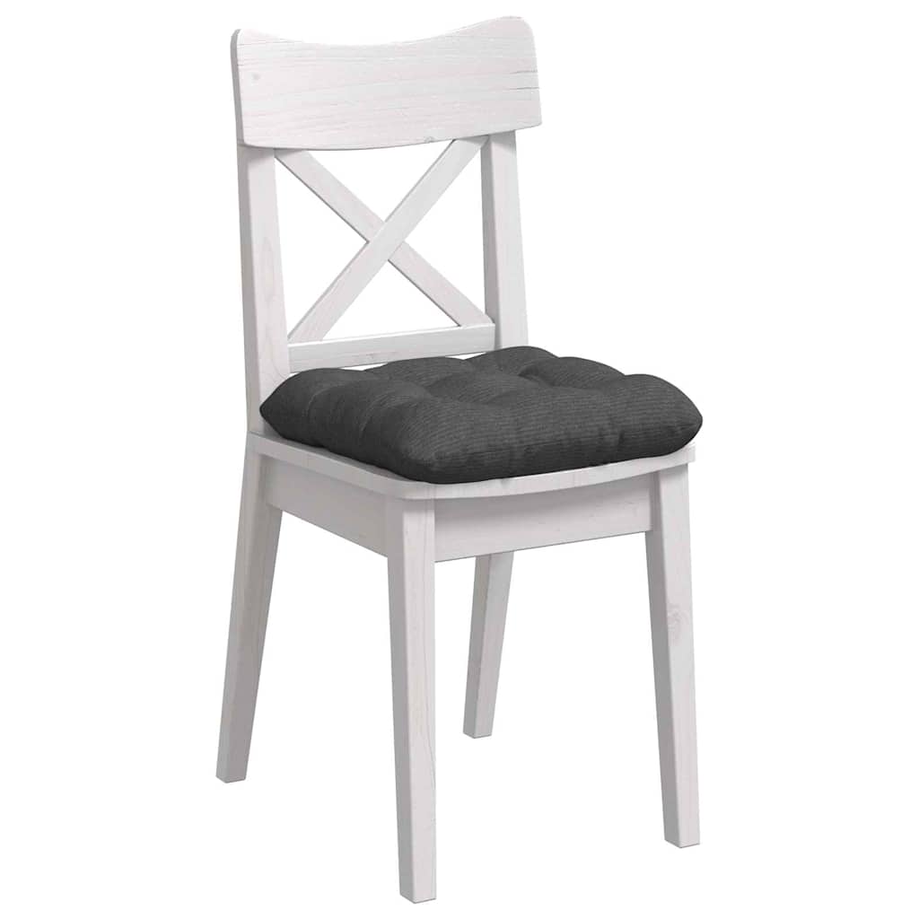 Seat Cushions 4 pcs Dark Grey 40 x 40 cm Cord Fabric