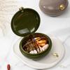 4 Grids Design Medicine Pillboxes Round Shape Tablet Storage Container  Daily Medication