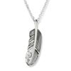 EPIC BOLEN Silver 925 Feather Eagle Bird Necklace for Men, Small Silver Pendant with Azuki Chain, 45cm