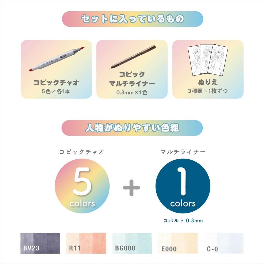 Набор мини-маркеров Copic Ciao для крутых иллюстраций - Художественные маркеры, Ручки для рисования, Маркеры