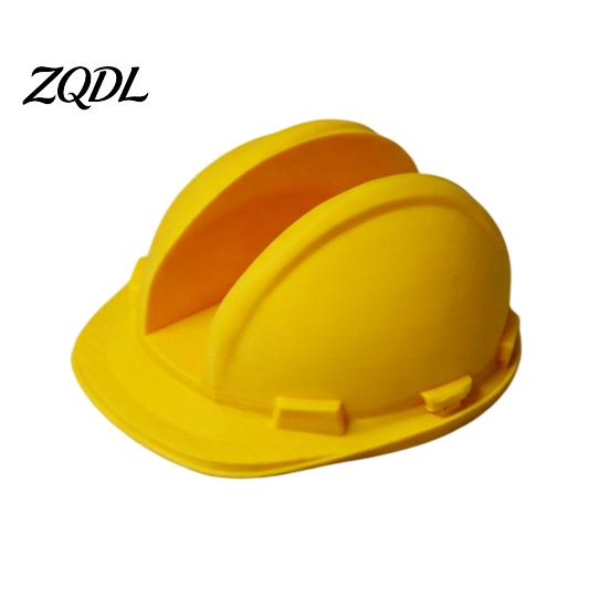 Engineering Themed Gift Business Card Holder, 3D Print Construction Helmet Design Desktop Storage for Notes Organizer, Eco Friendly PLA Stand