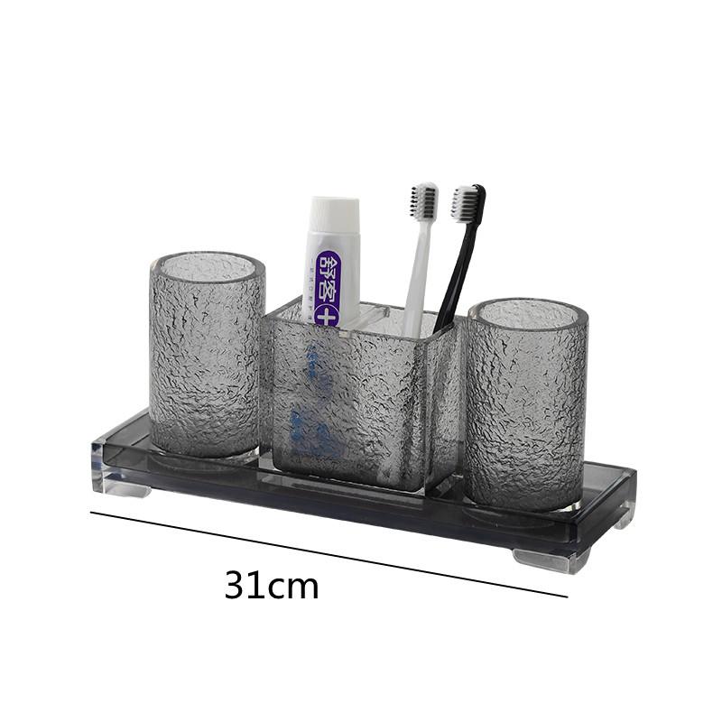 Набор туалетных принадлежностей из смолы, держатель зубных щеток, стаканчик для ополаскивателя для полости рта, бутылочка для лосьона, мыльница, коробка для ватных палочек, поднос для хранения салфеток