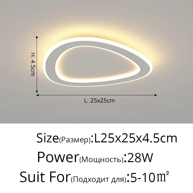 Simple Round Aisle Lamp Ceiling LED Lamp Dia 25cm Mounted Creative Kitchen Ceiling Lights Square Ceiling Lamp For Home Indoor