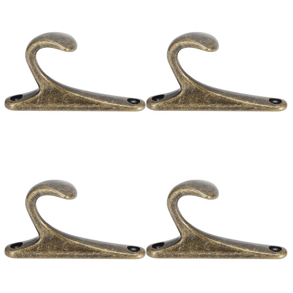4 Sets Clothes Hook Zinc Alloy WallMounted Towel Hat Coat Hanger Home Organizer(SPN0001 Black Brown Bronze )