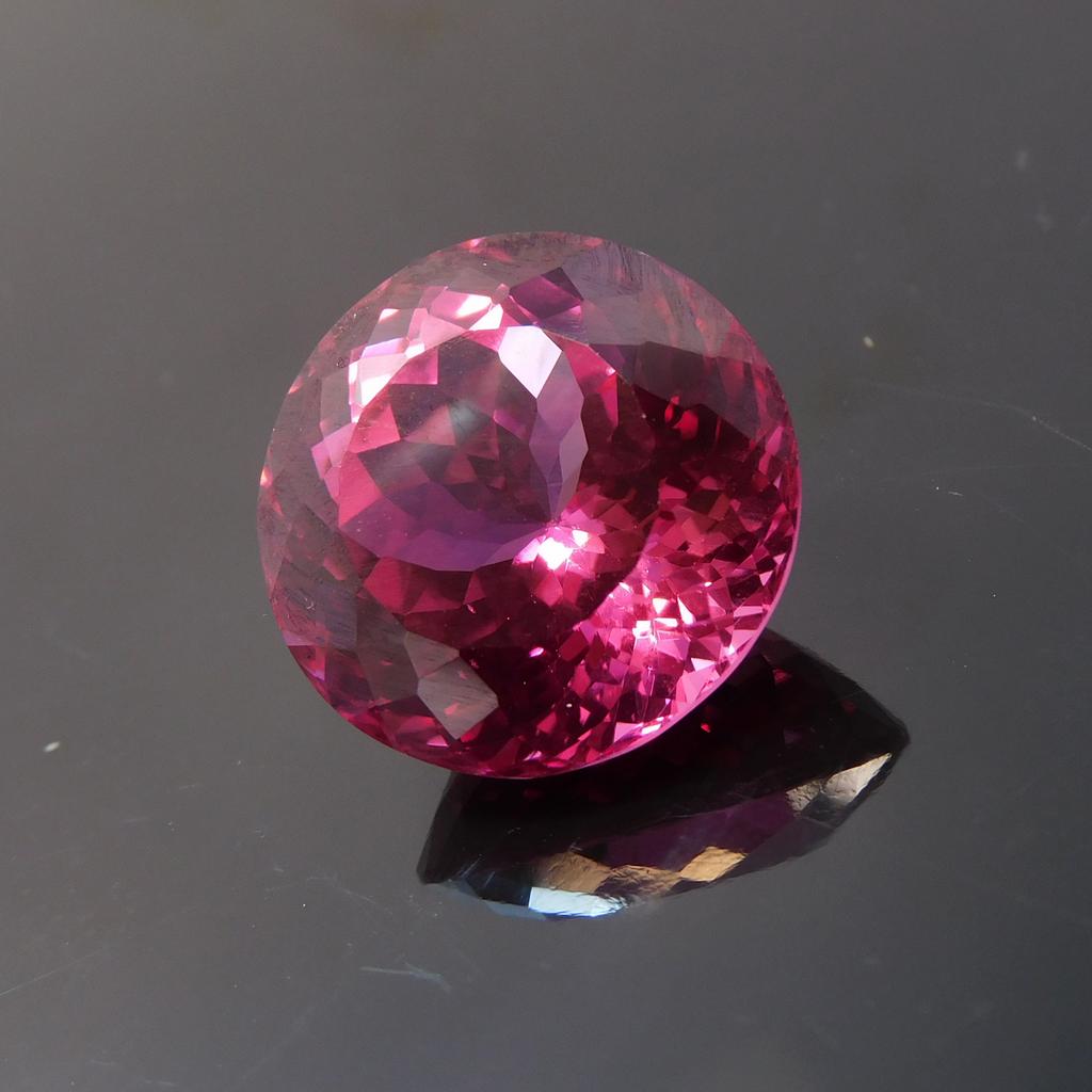 Natural Pink Sapphire Loose Gemstone Quality Round Cut 22.20 ct September Birthday Birthstone