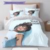 Custom Name Flower Tattoo Fashion Art Bedding,Quilt Set Quilt Cover Pillowcase Home Birthday Gift (1 * duvet cover + 2 * pillowcase, without core)