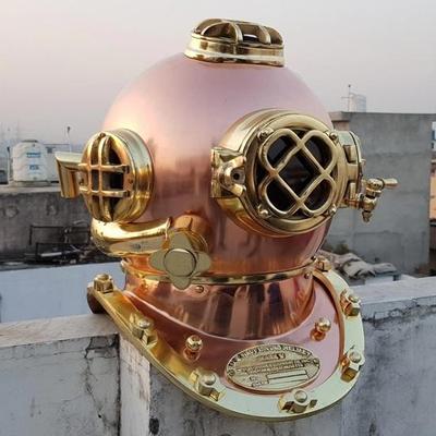 45,72 см Boston Scuba Diving Helmet US Navy Mark V Deep Sea Diving Divers Helmet Copper Brass Diving Helmet Gift
