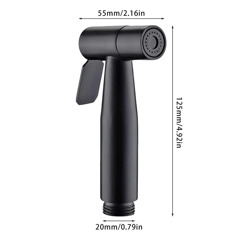 Stainless Steel Portable Bidet Sprayer Cold Bathroom Bidet Faucet Valve Jet Set Ass Shower Enema Black