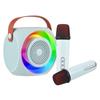 Mini Karaoke Machine Wireless Microphone and Speaker Set with 2 Microphone LED Color Light Handheld