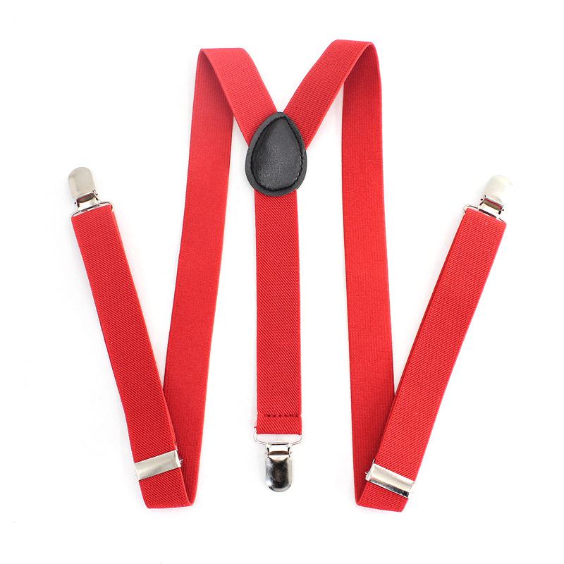 Adjustable Unisex Suspenders Clips for Trousers and Suit Pants, Elastic Webbing, Multi-Color Options
