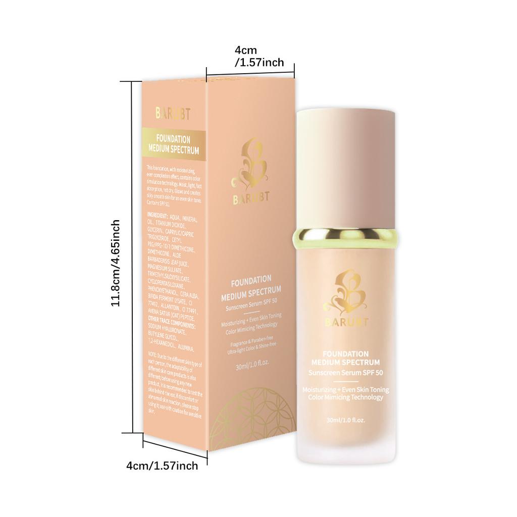 Средний спектр температурного изменения тональный крем для лица стойкий корректор Natural Light SP50 + солнцезащитный крем Value